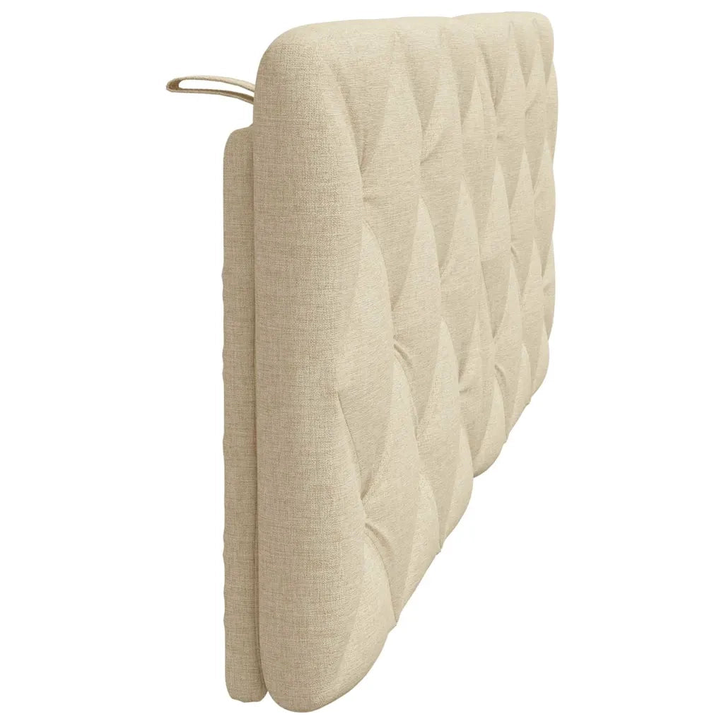 Cuscino Testiera Crema 140 cm in Tessuto 4019224