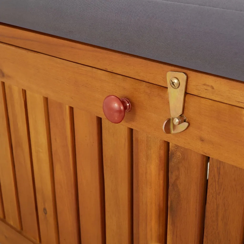 Cassapanca con Cuscino-Baule-Panca con Contenitore148 cm in Legno Massello di Acacia 536438
