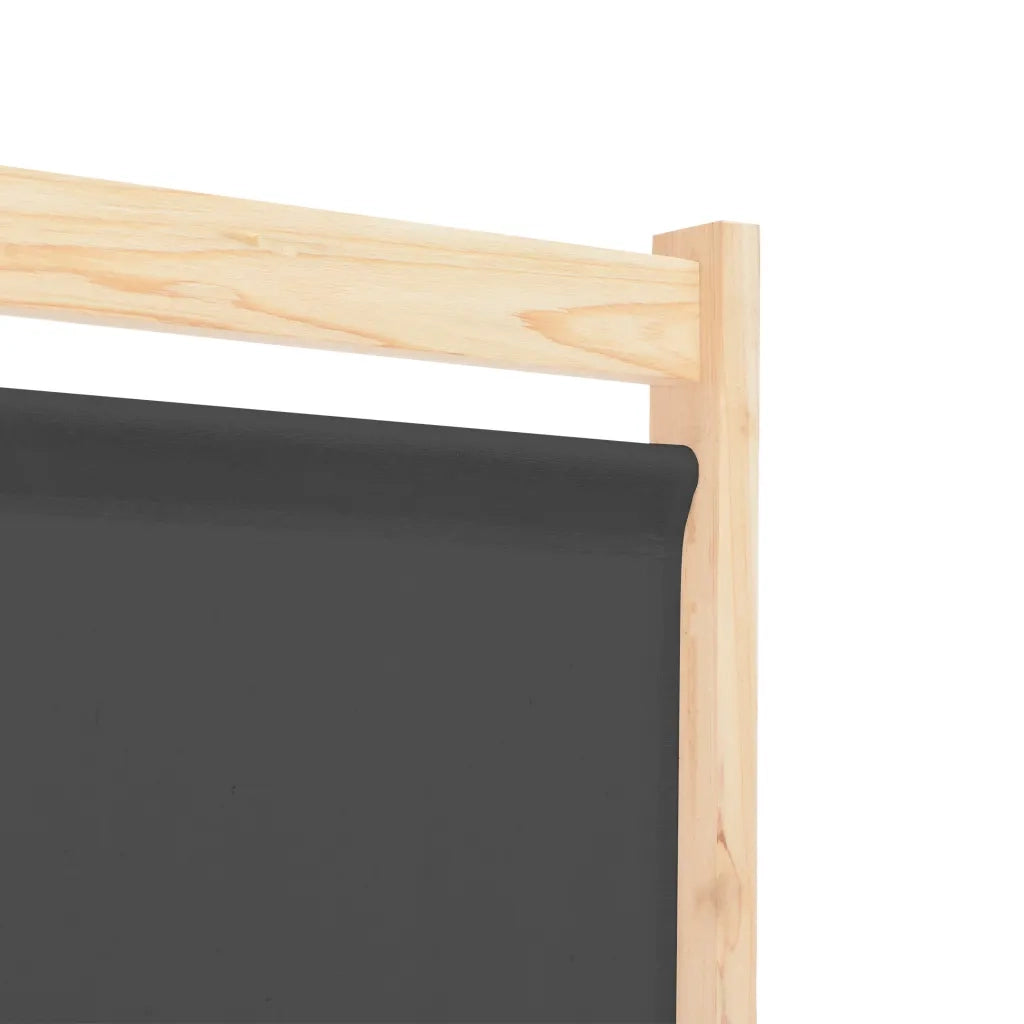 Divisorio Ambienti | Divider per stanze | Paravento a 6 Pannelli Grigio 240x170x4 cm in Tessuto