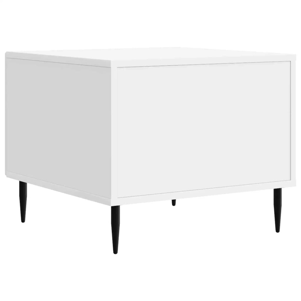 Tavolino da salotto | Tavolino da caff¨¨ | Tavolino da Soggiorno con cassetto Bianco Lucido 49 x 50 x 40 cm