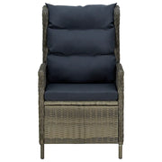 Sedia da Giardino Reclinabile con Cuscini in Polyrattan Marrone 313302