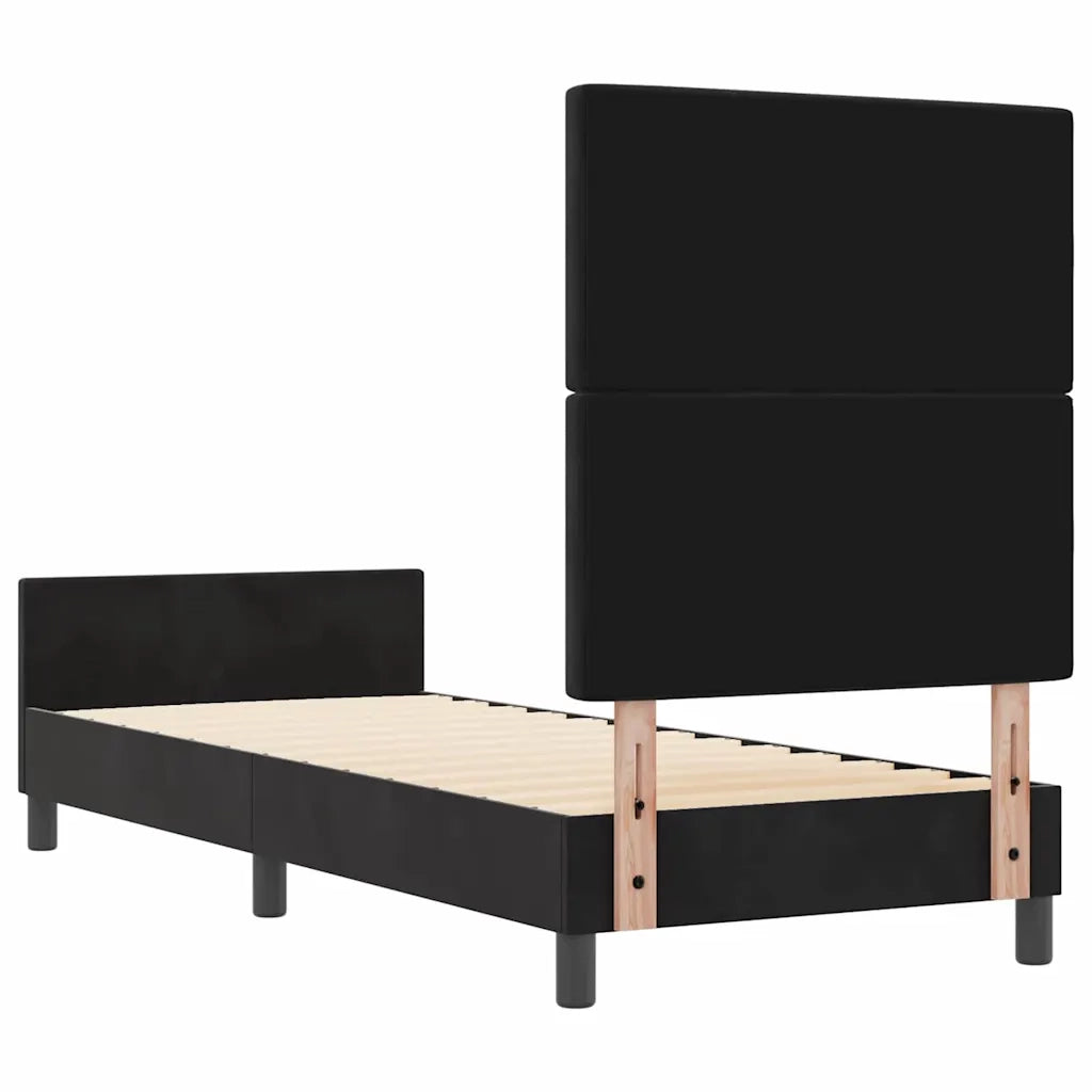 Letto a molle con testiera Nero 80 x 200 cm Velluto 3344839
