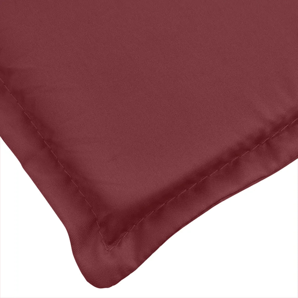 Cuscino per Lettino Prendisole Rosso Vino Mélange 200x50x4cm 4002507
