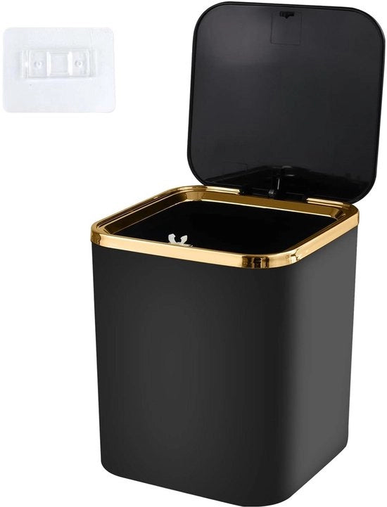 Aria 28 l con coperchio per mobile da ufficio per bagno camera da letto ufficio (nero) - Petite