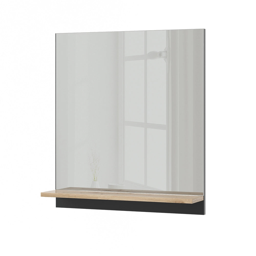 Vicco Specchio contenitore bagno Antracite 60 x 67 cm con ripiano