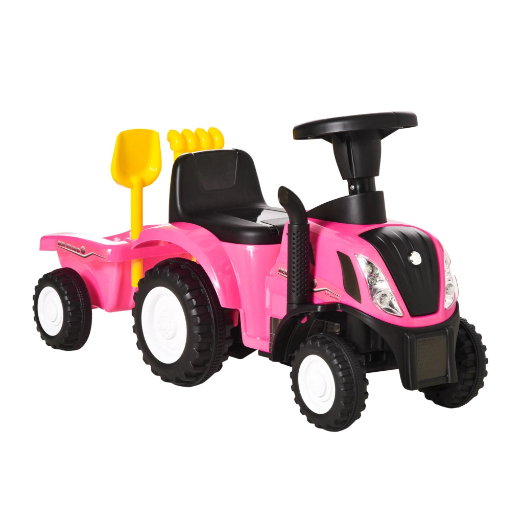Tractorino Correpasillos con Rimorchio ¨C zephmum ¨C Rosa 91x29x44 cm