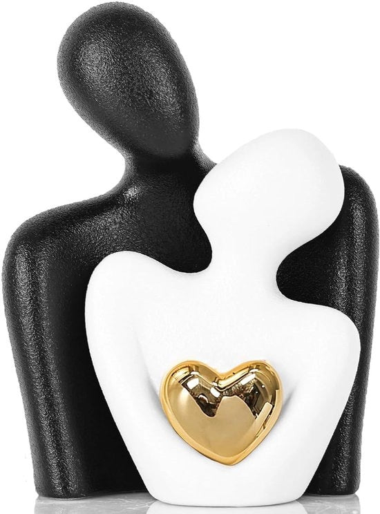 Ceramica moderna di un coppia, amore astratto come decorazione per l'arredamento della camera da letto, sala, ufficio, regalo unico per coppie, anniversario, compleanno, pezzo da esposizione