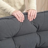 Poltrona per Salotto Girevole e Vellutata con Schienale Regolabile in 5 Posizioni, 62x70x95 cm, Grigio