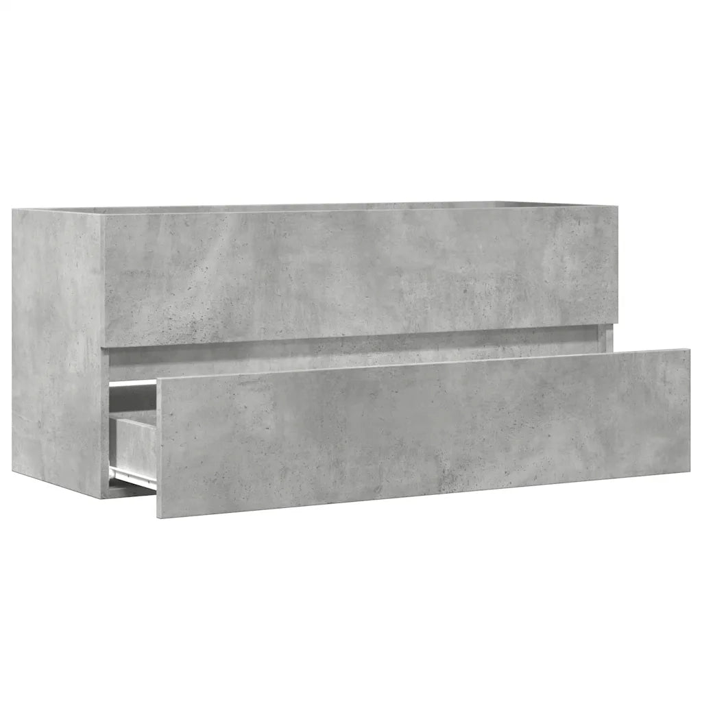 Mobile Lavabo Grigio Cemento 100x38,5x45cm in Legno Multistrato