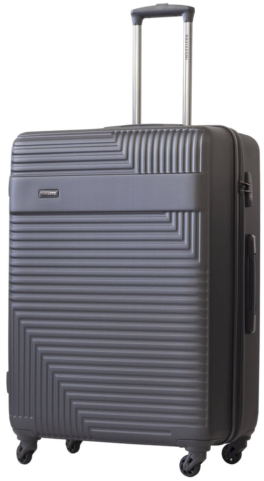 Trolley Valigia Grande Rigida in ABS 4 Ruote TSA Ravizzoni Long Island Grigio