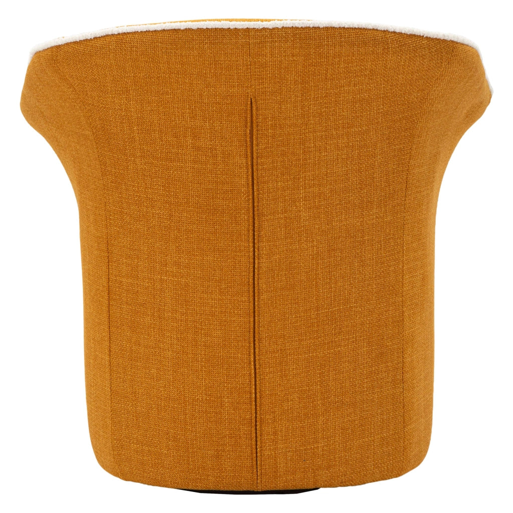 Poltroncina Toamas, Poltrona Base Girevole, 84x66x80h cm Giallo Senape