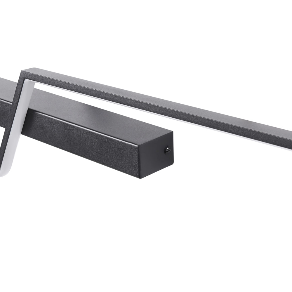 Lampada da tavolo nera con specchio  LED in metallo orizzontale stile moderno Noceda