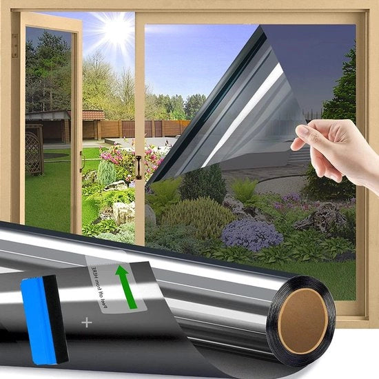 Foglio riflettente per finestre Film autoadesivo Isolante termico Protezione UV - 60x300cm