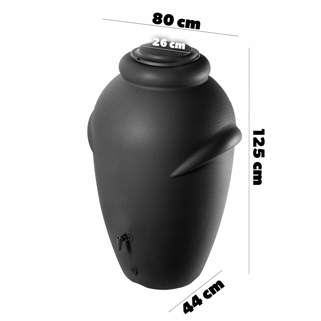 Serbatoio per acqua piovana KADAX da 360 litri, contenitore per acqua con rubinetto e grande recipiente.