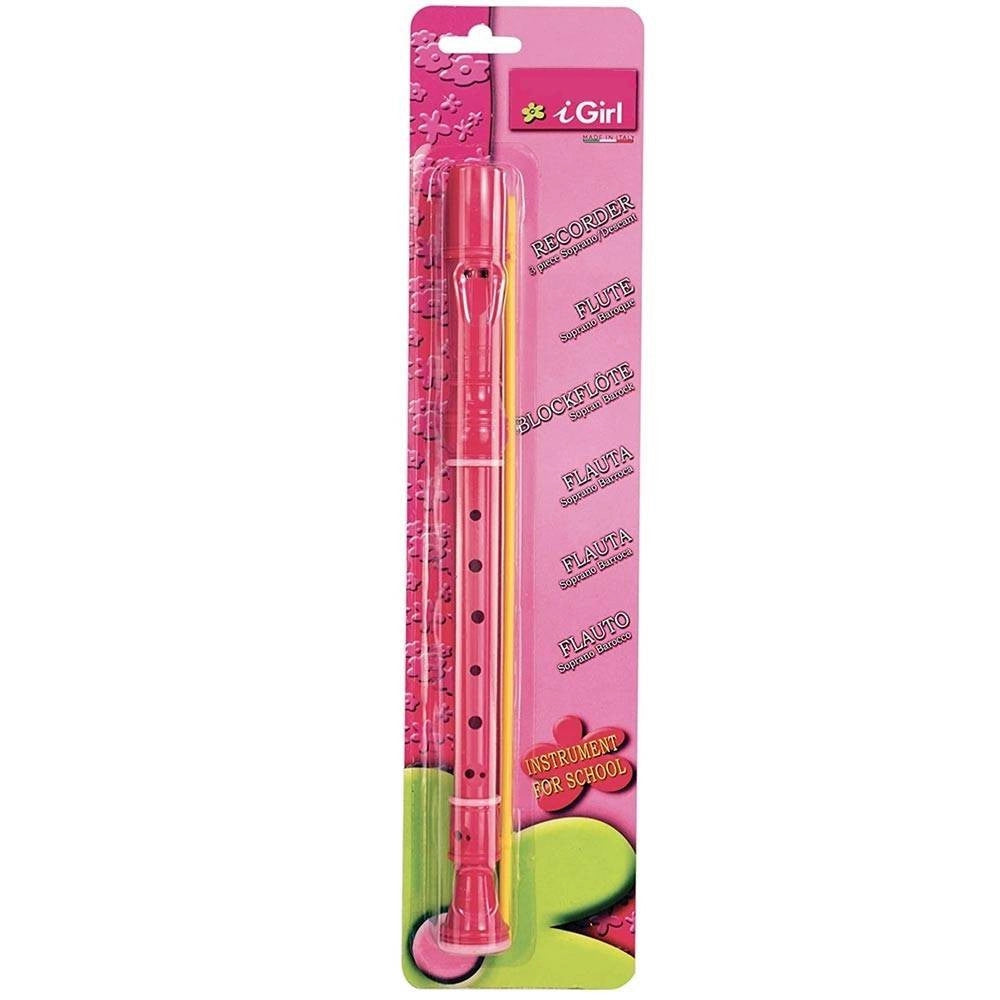 Trade Shop - Flauto Dolce Soprano Diteggiatura Barocca Scuola Media Rosa Strumento Musicale -