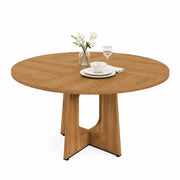 Tavolo da pranzo 4-6 posti con piedi regolabili; per cucina e sala da pranzo; in MDF; 120 cm; rovere