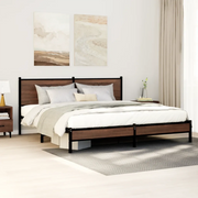 Giroletto senza Materaso in Metallo Rovere Marrone 160x200 cm 4007925