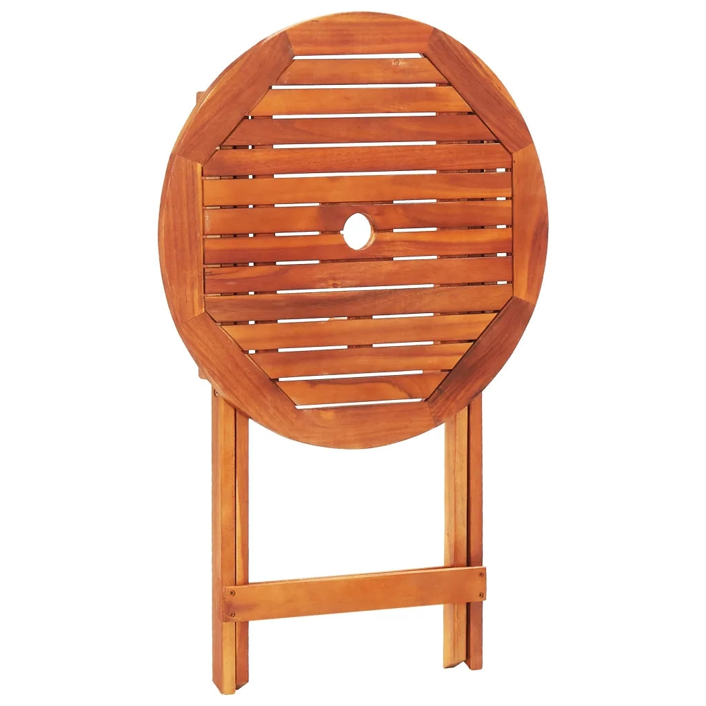 Set Pranzo Pieghevole da Esterno 3 pz | Set Salotto da Giardino in Massello di Eucalipto