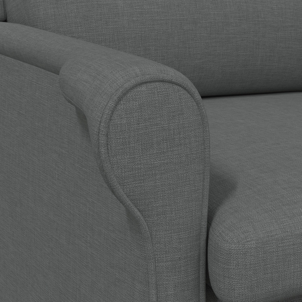 Poltrona Moderna Grigia Scura Tessuto, Legno Media Durevole