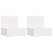 Set di 2 Comodini | Armadio da Notte | Mobiletto da notte Bianco 44 x 32,5 x 40 cm Legno di pino massello