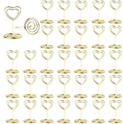 30 pacchi di sostegni per foto, sostegni per foto con clip, sostegni per memoria, sostegni per cartelloni, sostegni per numeri di tavola per matrimoni, compleanni e feste (a forma di cuore)