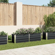 Letto Rialzato Giardino Antracite 160x40x45 cm Acciaio Zincato