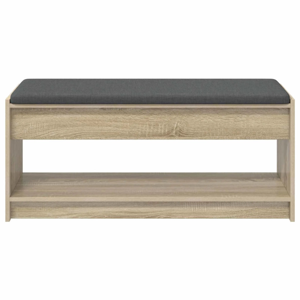 Panca per ingresso con cuscino Rovere Sonoma 103 x 38 x 45 cm
