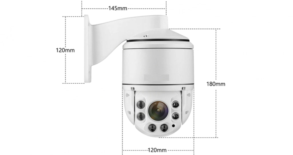 TELECAMERA PTZ IP SPEED DOME FULL HD 2MPX ONVIF ZOOM 20x P2P H.265 SONY IMX323 IP66