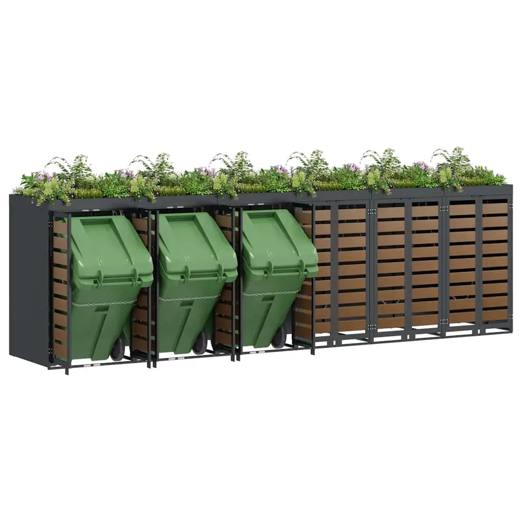 Contenitore per Rifiuti per 3 Bidoni 340 x 77.5 x 115.5 cm