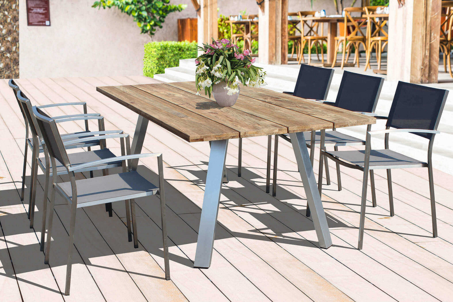 Poltrona Florida 56x57x89 h cm in Textilene Grigio