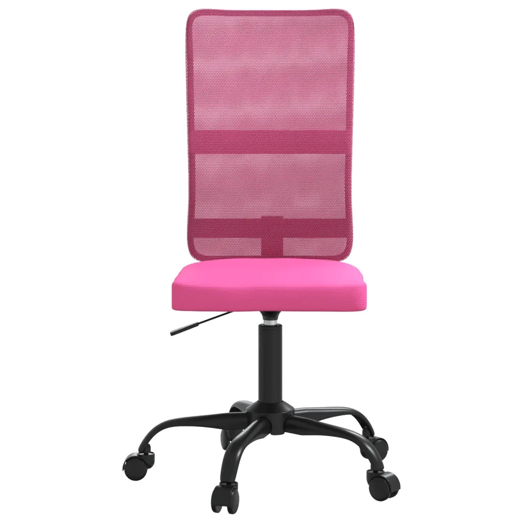 Sedia da Ufficio Altezza Regolabile Rosa in Tessuto a Rete 353011