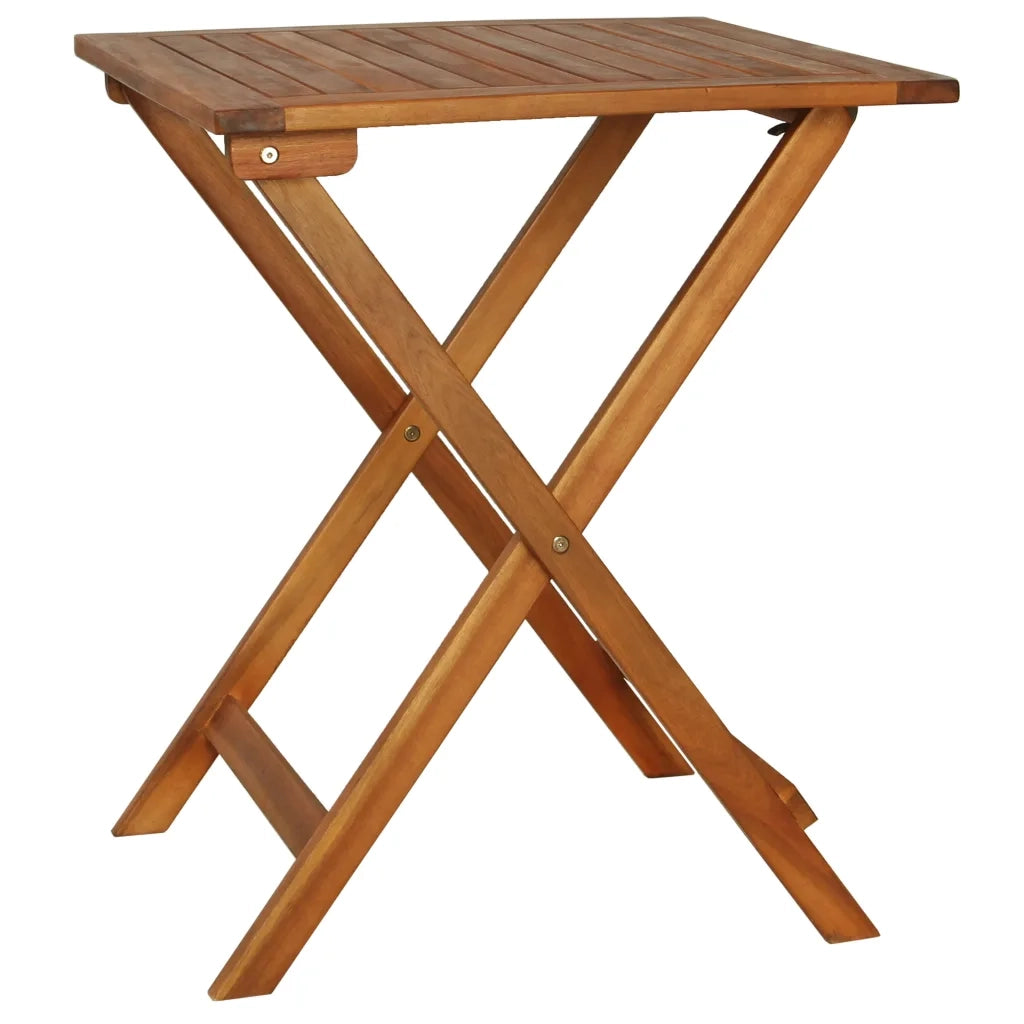 Set da Bistrot 3 pz Pieghevole con Cuscini Massello di Acacia 44014