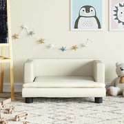 Divano per Bambini Crema 60x40x30 cm in Similpelle