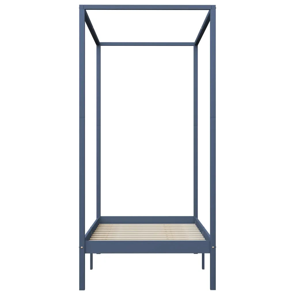 Giroletto Baldacchino senza Materasso-Struttura Letto 100x200 cm Legno Grigio