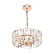 Maytoni Lampadario contemporaneo Puntes 4 luci E14 oro metallo cristalli