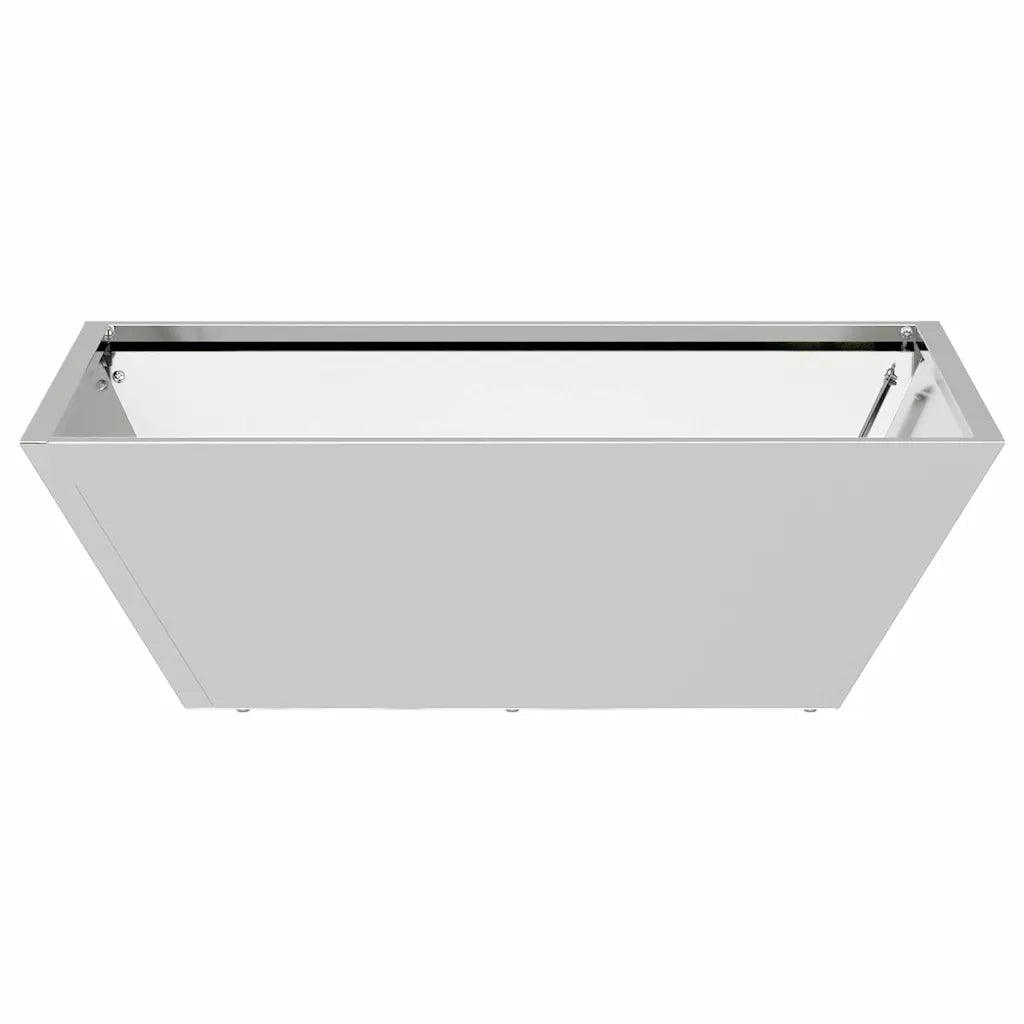 Vaso da giardino Argento 50 x 50 x 15 cm Acciaio zincato 873834