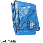 Trade Shop - Telo Impermeabile Copritutto 3x4mt Telone N Polietilene Colore Blu Per Auto Moto -