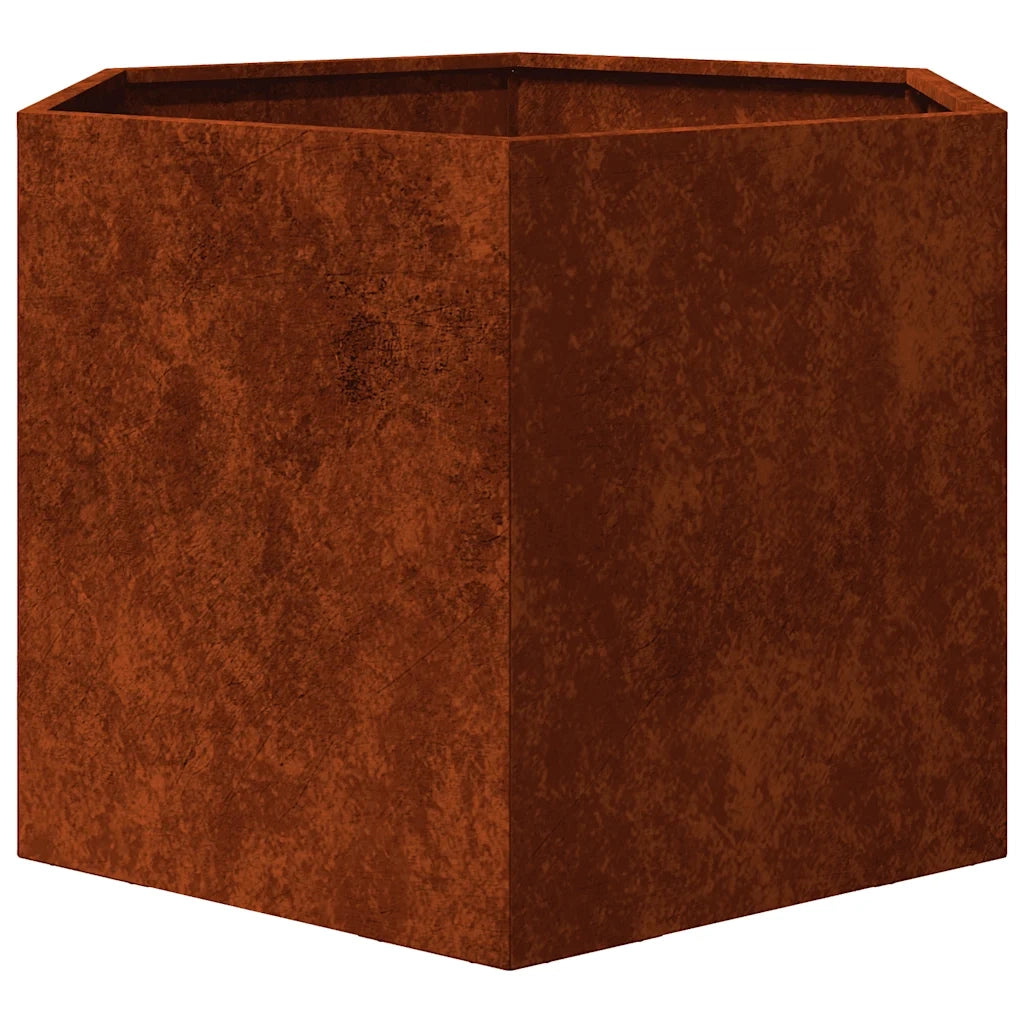 Fioriera Ruggine 60x60x45 cm Acciaio Corten 823675
