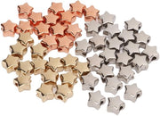 Spaziatori Kralen a forma di stella 50 pezzi - Diametro 0,5 pollici - Materiale in plastica resistente - Leggero - Finitura lucida - Spaziatori per gioielli