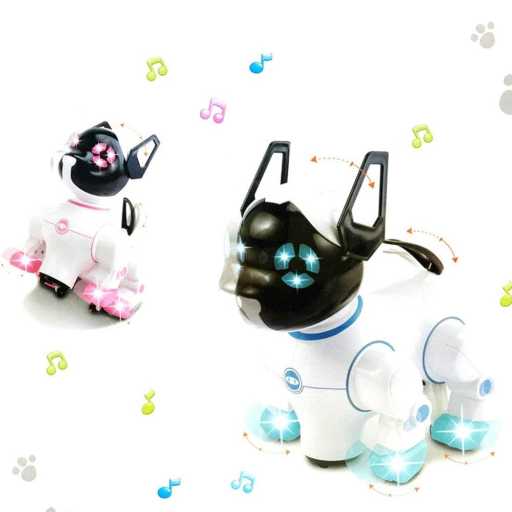Trade Shop - Cane Cagnolino Robot Danza E Cammina Luci E Suoni Giocattoli Bambini 2 Colori -