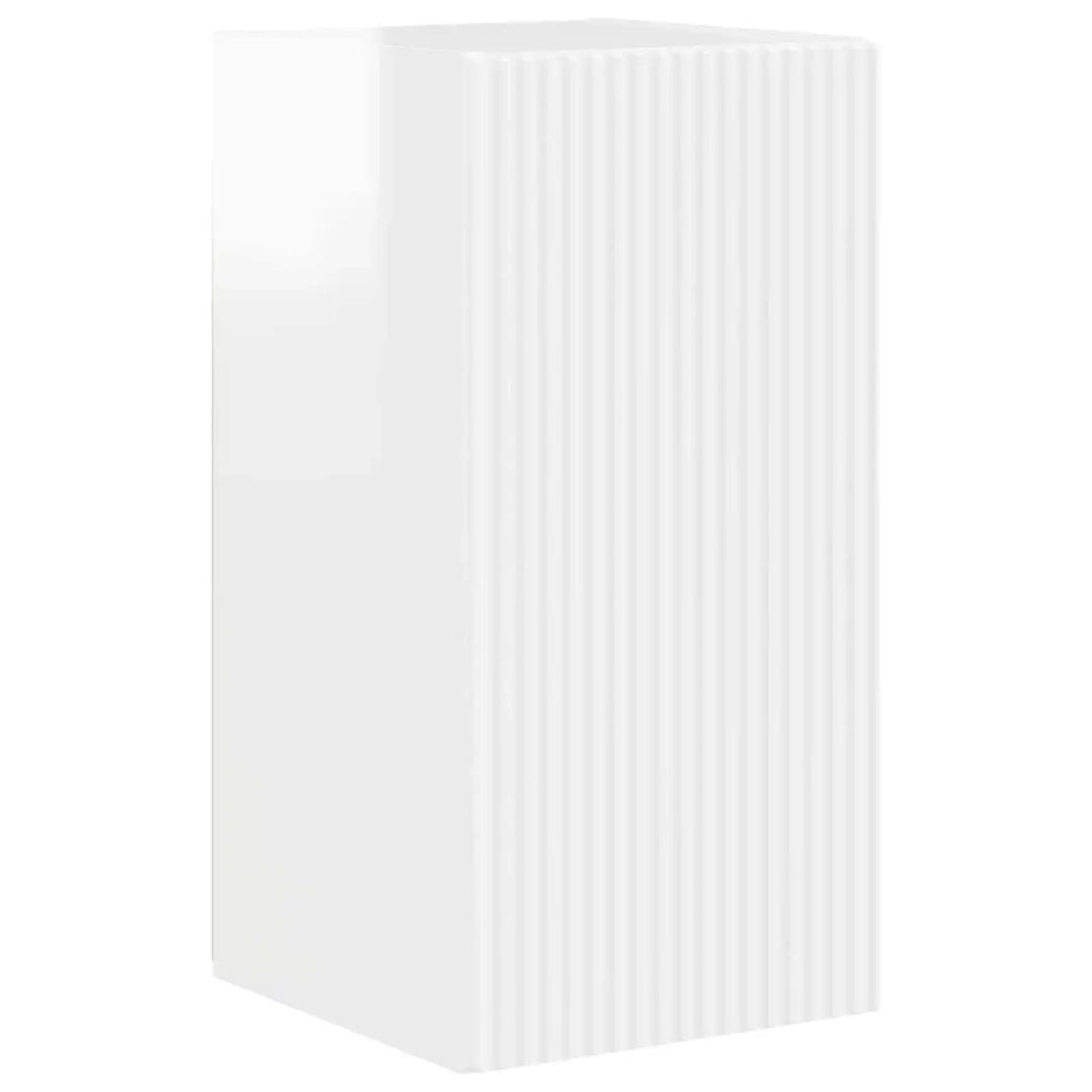 Set mobile TV 6 pcs Bianco Lucido Legno multistrato 3409109