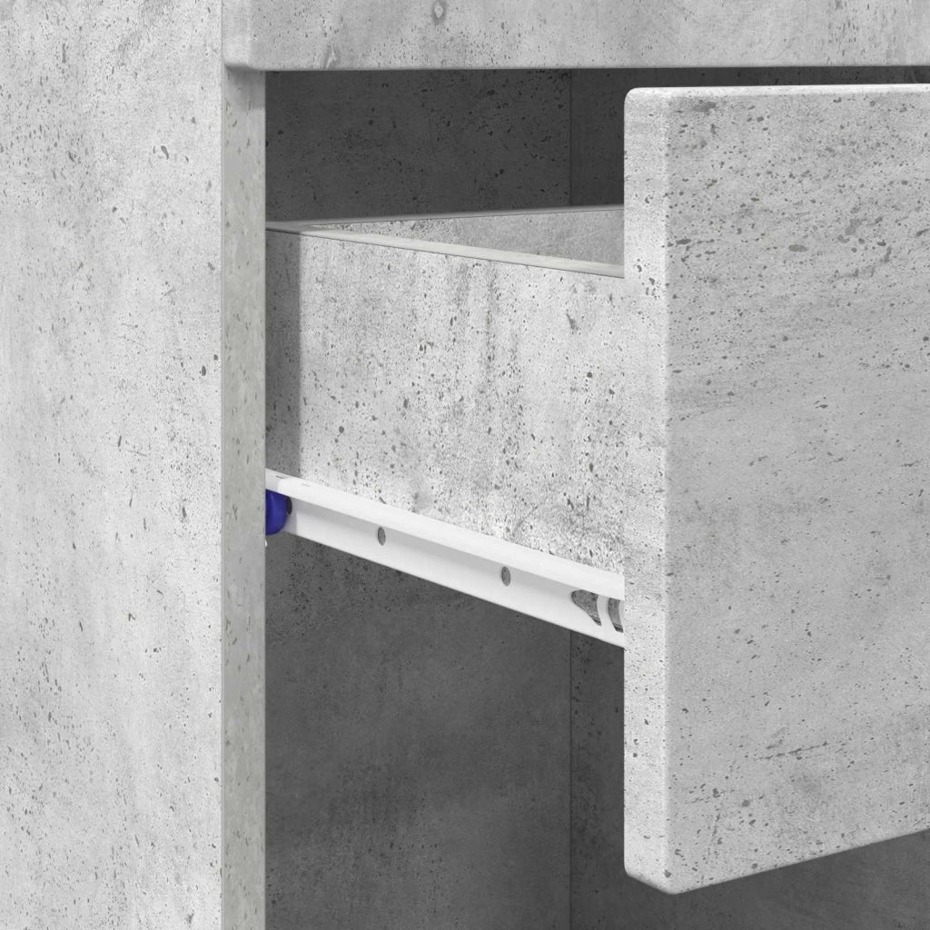 Set di Armadi da Bagno | Armadio da bagno TULUM Grigio cemento 37 x 31,5 x 82 cm