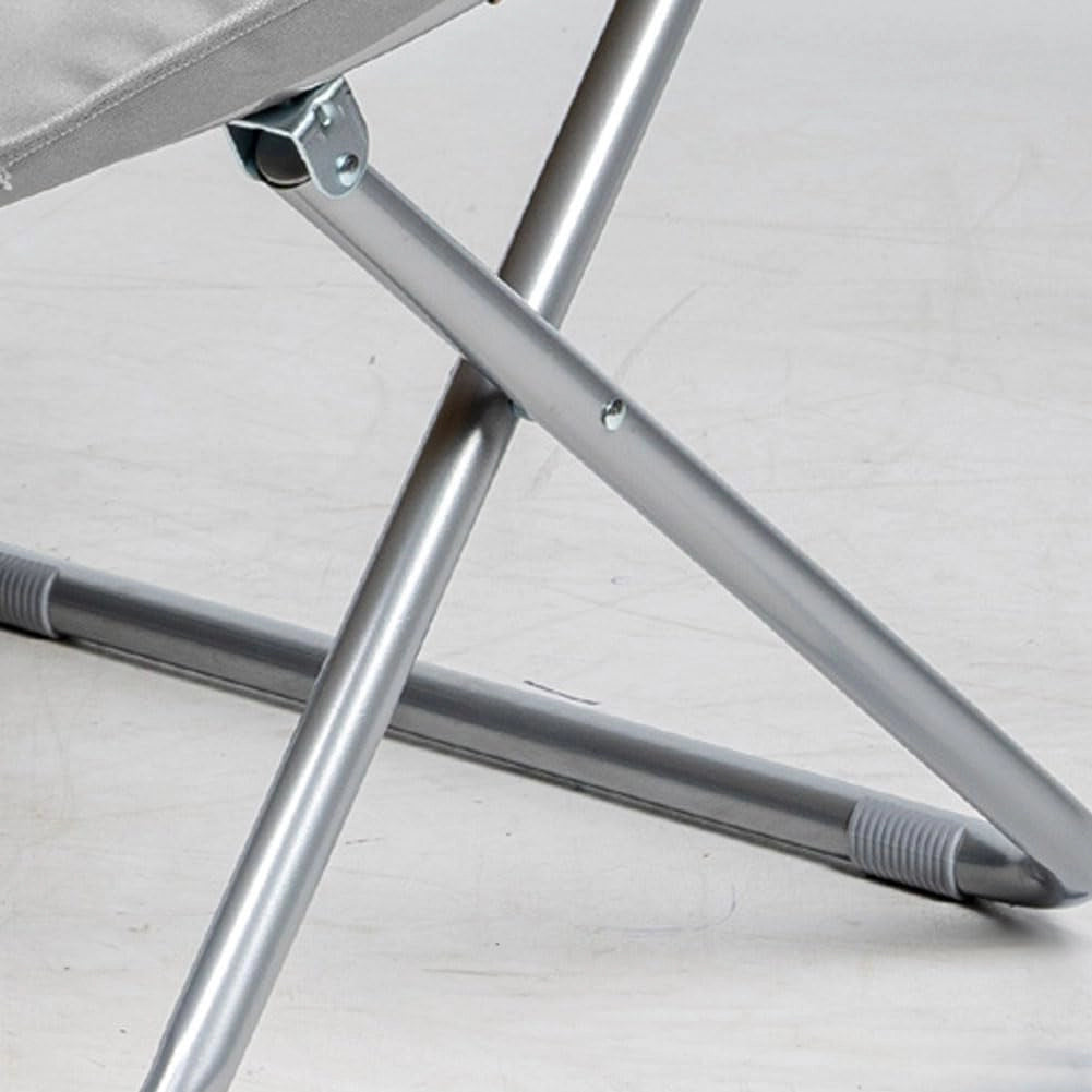 Poltrona Moon Con Schienale Imbottito Pieghevole In Acciaio 80x80x70 cm Grigio