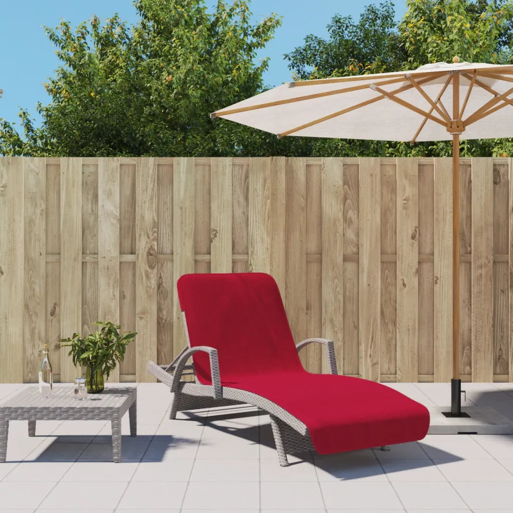 Asciugamani da Spiaggia 2 pz Borgogna 75x200 cm Tessuto 400 GSM CFW4703827
