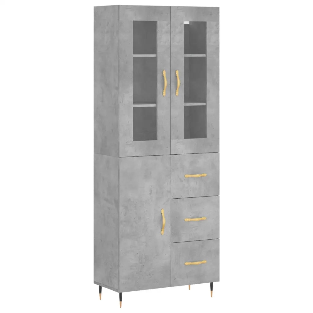Credenza Grigio Cemento 69,5x34x180 cm in Legno Multistratocod mxl 77630