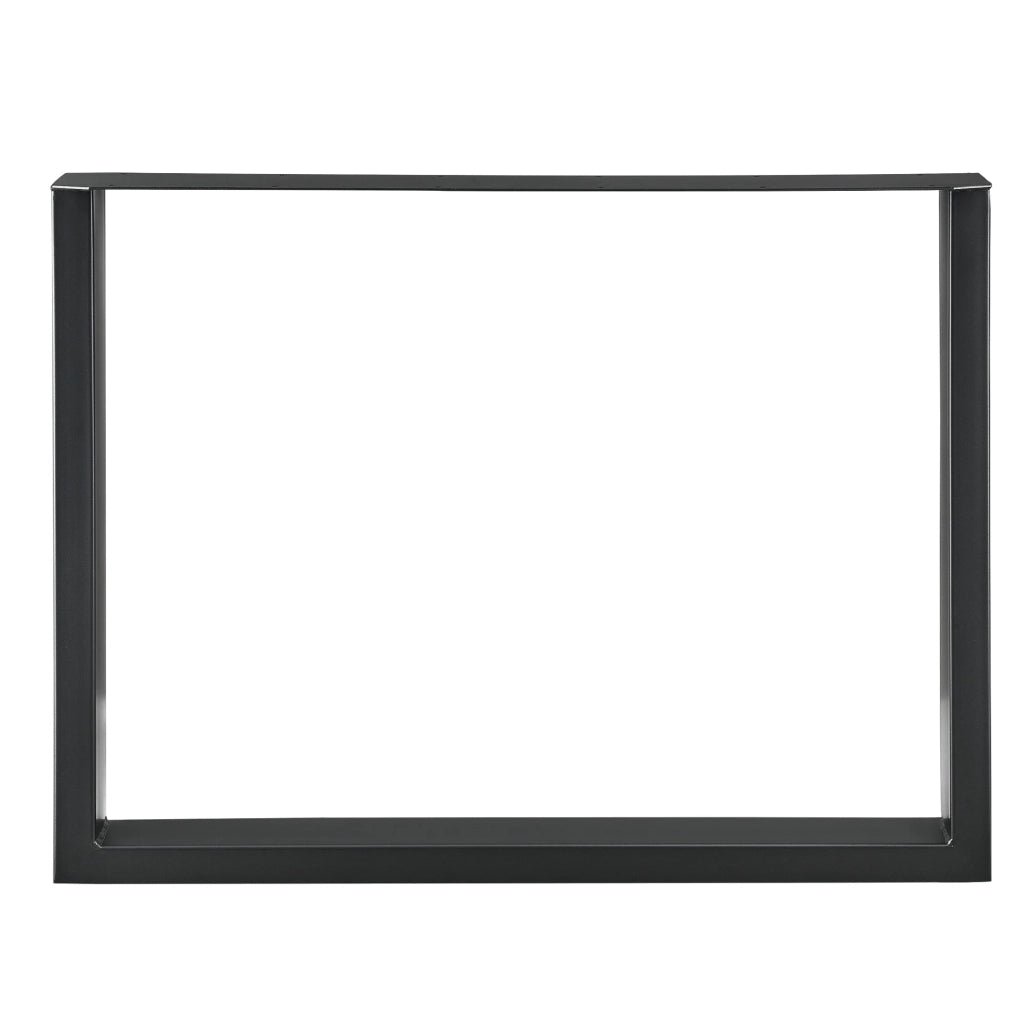 Set di 2 gambe rettangolari per tavolo da pranzo in metallo 90 x 72 cm nero 03_0003671
