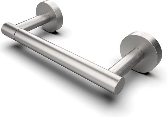 Supporto per carta igienica con fori - contenitore per carta igienica a nastro in nichel sbalzato - fissaggio alla parete per toilette e bagno argento