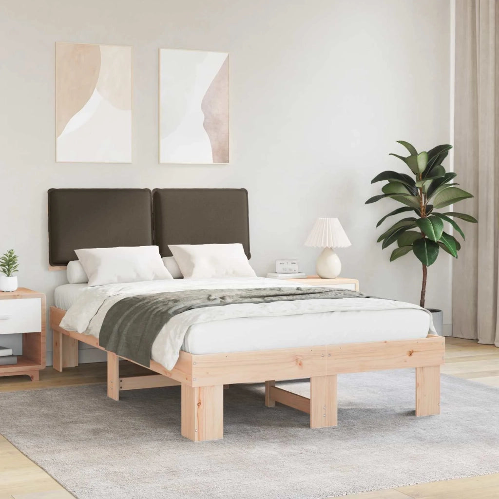 Letto con Testiera Rivestita Talpa 120 x 190 cm Pino massello 877297