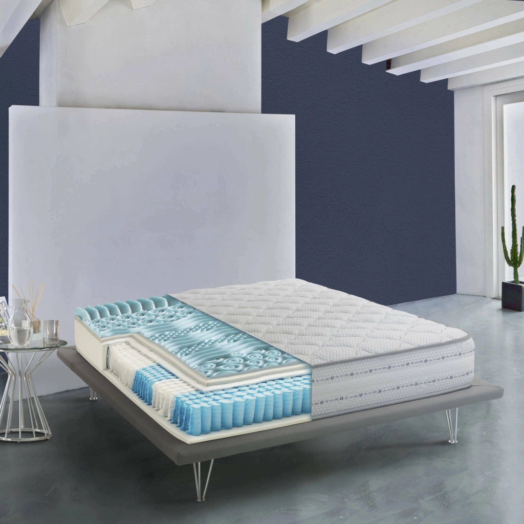 Materasso singolo Atilla, Materasso in Memory Foam e Molle insacchettate, 100% Made in Italy, Antiacaro e Anallergico, cm 80x200 h26