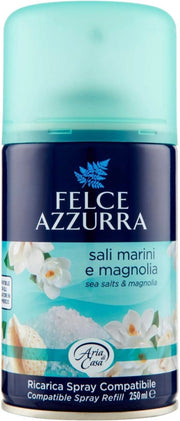 FELCE AZZURRA PROFUMATORE PER AMBIENTE AUTOMATICO RICARICA DA 250 ML FRAGRANZA SALI MARINI